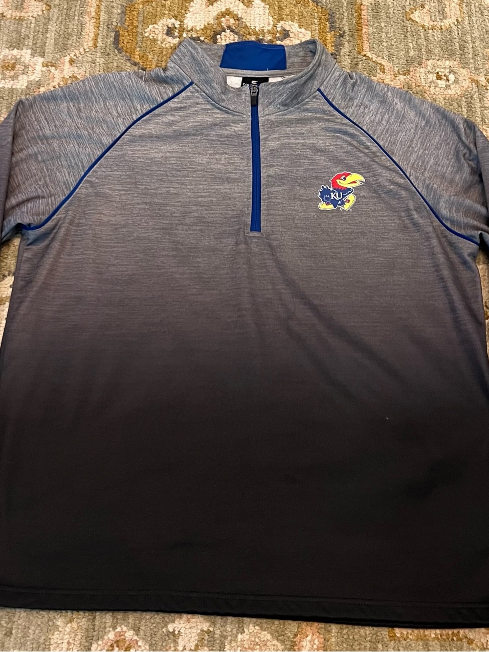 Kansas Jayhawks Colosseum Men 1/4 Zip Pullover Size XL Color‎ Multicolor